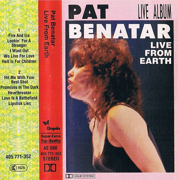 Cassette Pat Benatar Live From Earth Simply Listening   Pat Benatar – Live From Earth 