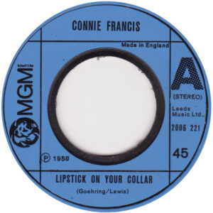 Single - Connie Francis - Lipstick On Your Collar