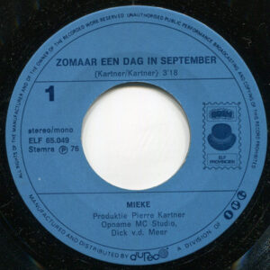 Single - Mieke - Zomaar Een Dag In September