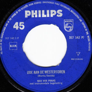 Single - Max van Praag - Ode Aan De Westertoren / Zilveren Draden Tuss